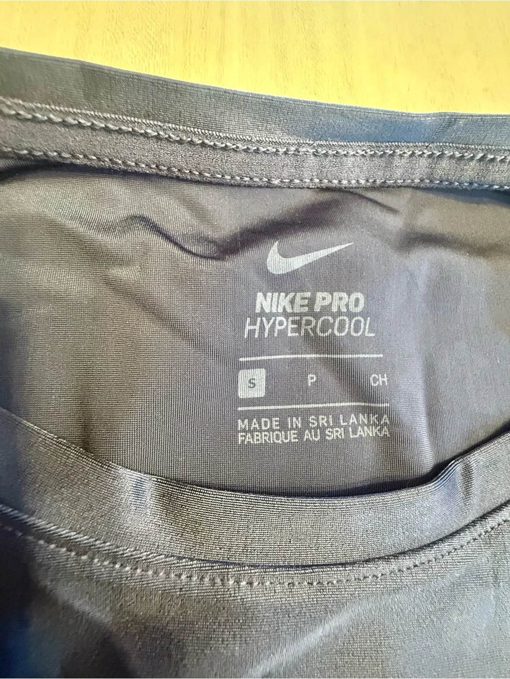 Nike Pro Hypercool Long Sleeve Colorblock Top Sheer Purple Nude Nylon